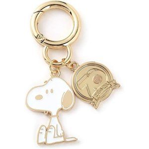 Beautiful Snoopy Golden  70th Anniversary Collectible Metal Keychain 1.6"